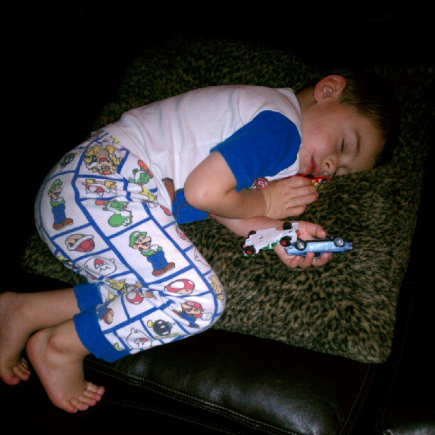 Asleep on the couch - from Instagram